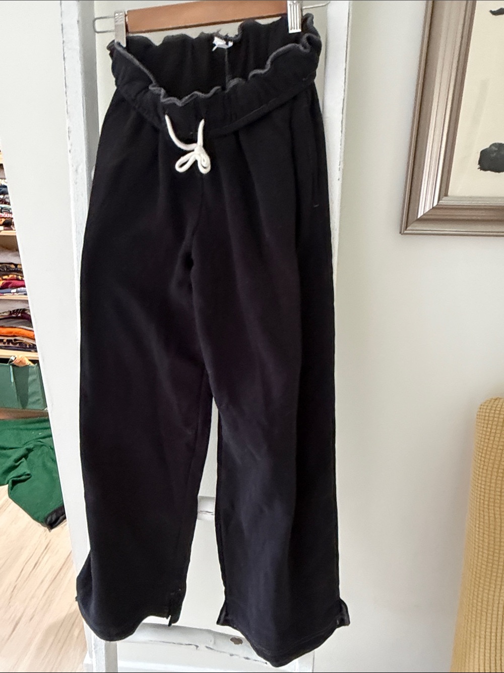 Urban Outfitters Black Wide Leg Drawstring Pants